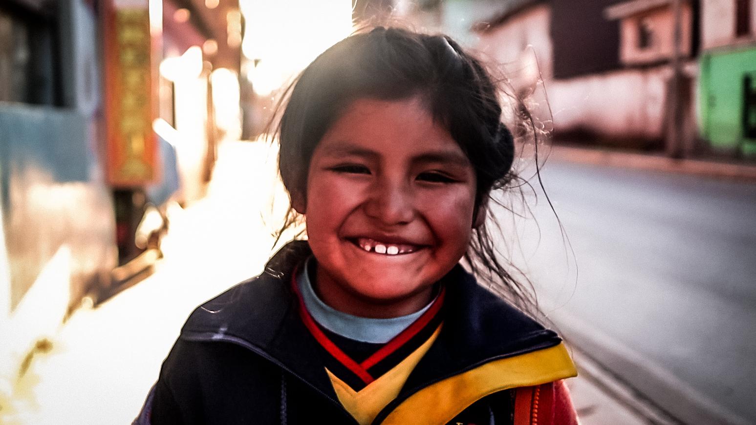 Student smiling to the camera